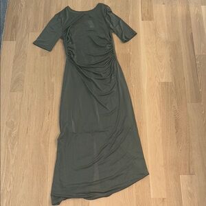 LOFT Olive Long Sleeve Dress